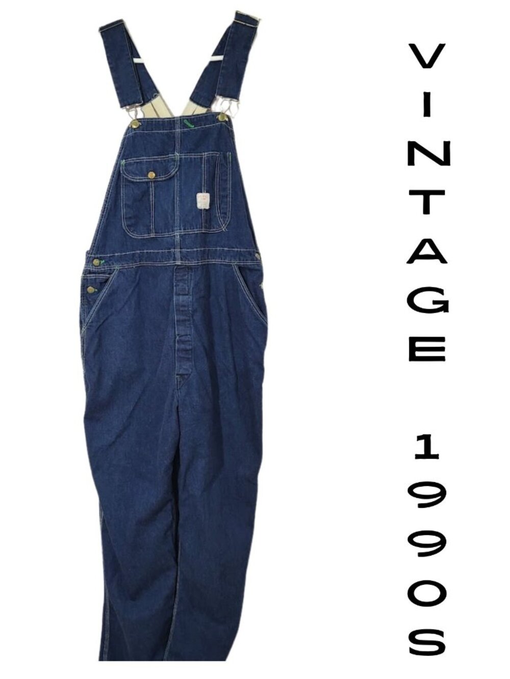 POINTER BRAND Vintage Denim Blue Jean Carpenter Bib Overalls - Men's 36-38